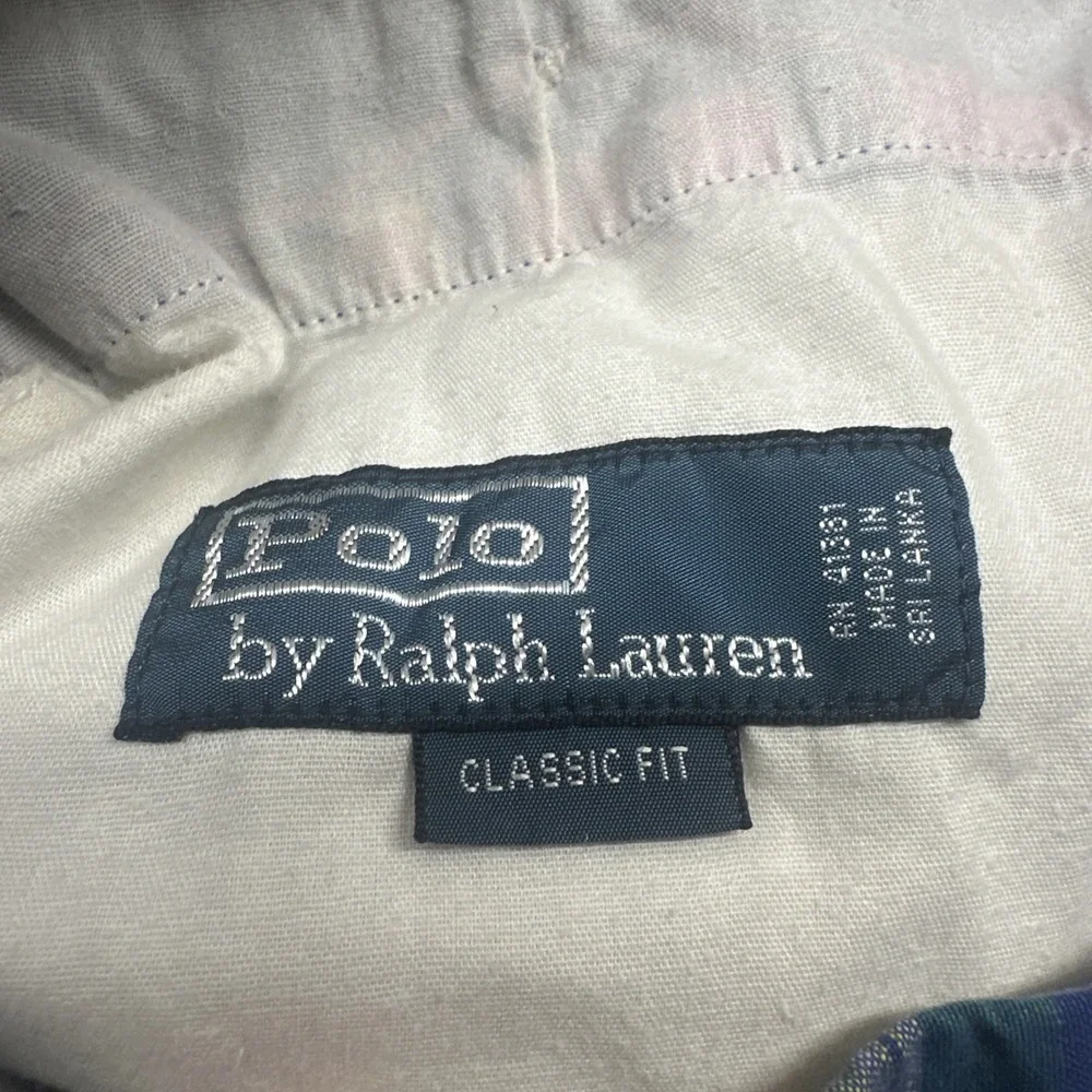 VTG Y2K Polo Ralph Lauren Indian Madras Plaid Shorts Mens 34 Preppy 9